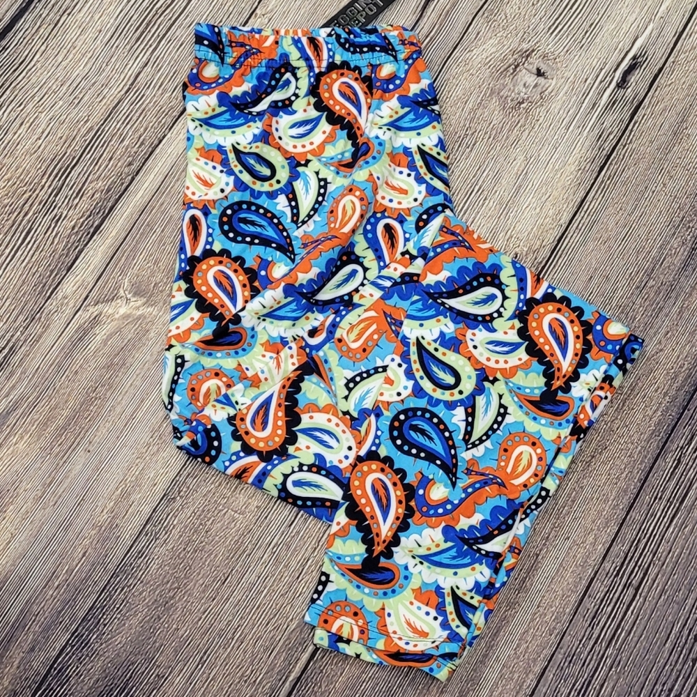 Leggings Depot ONE size Blue Paisley Leggings